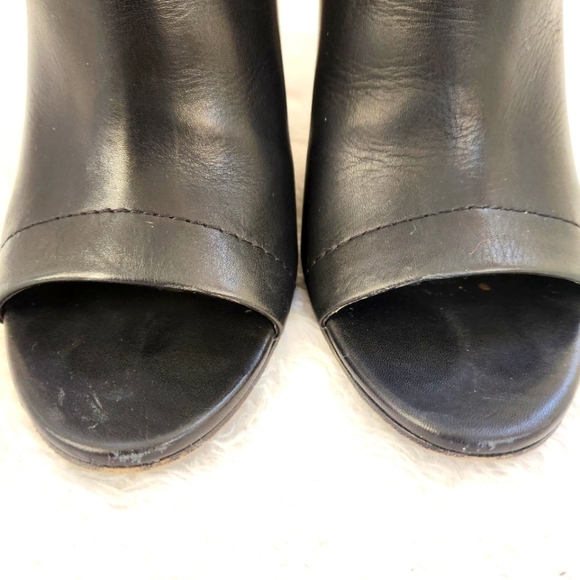 Vince Aren Open Toe Black Leather Bootie Size 7.5 - Picture 4 of 13